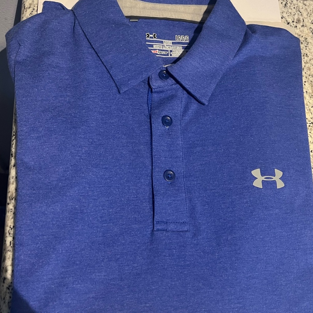 Light Blue Under Armour Polo. NWOTS!!